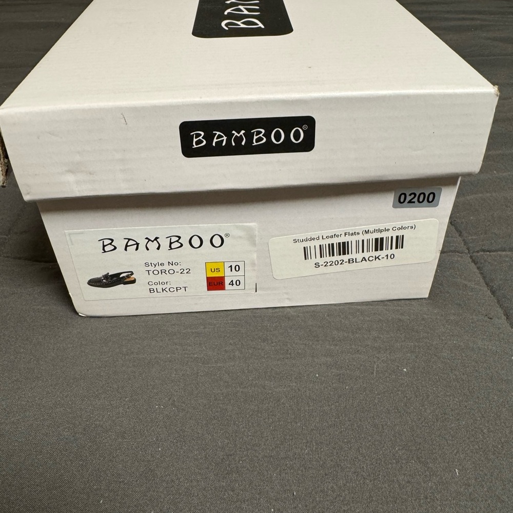 BAMBOO Black Studded Loafers - Picture 7 of 7